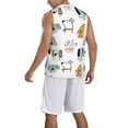 thumbnail image 2 of Honeii Puppy print basktball shirt for men and women, Unisex basketball jersey for Theme party-Medium, 2 of 6