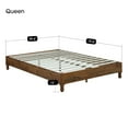 thumbnail image 7 of MUSEHOMEINC 12 Inch Solid Wood Frame Platform Bed with Large Apron, Rustic Style, Dark Finish, Queen, 7 of 7