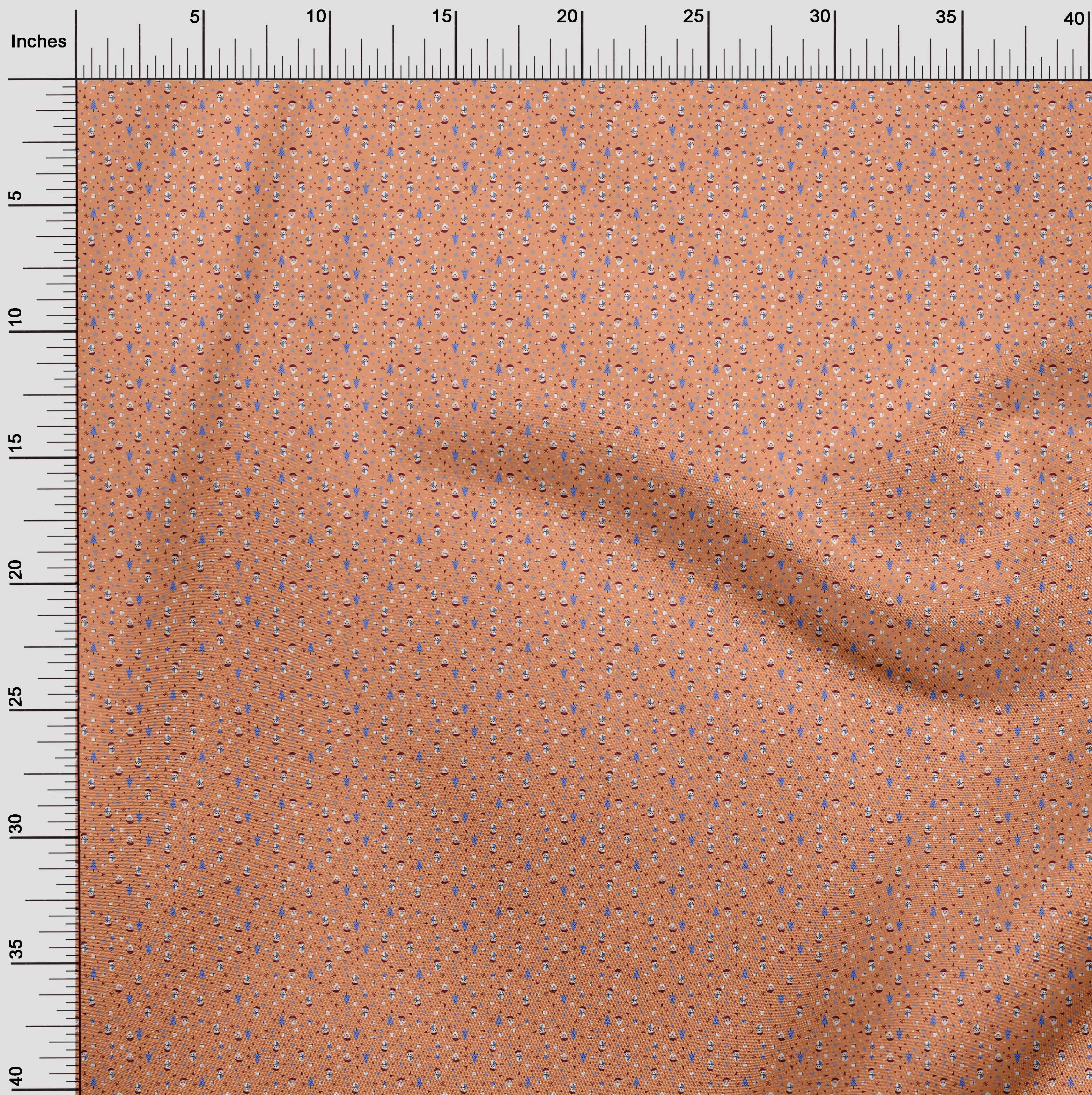 oneOone Velvet Orange Fabric Christmas Craft Projects Decor Fabric Printed By The Yard 58 Inch Wide