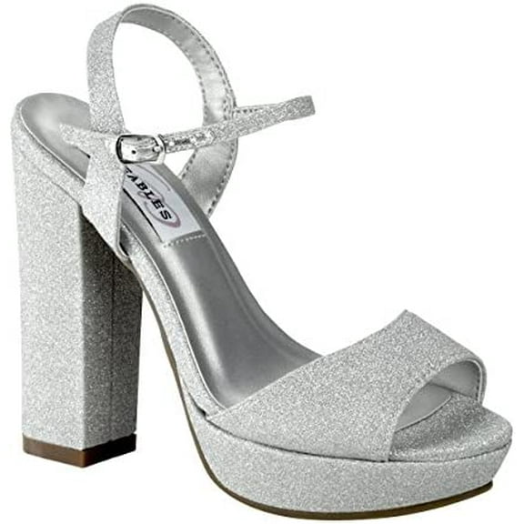 dyeables, inc womens women's whitta platform dress sandal, silver, 8 m us
