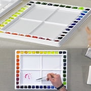 Creative Mark Watercolor Palette with Cover – 42 Wells and 4 Mixing Areas, 12 x 16 Lightweight Plastic Palette for Watercolor, Acrylic, or Gouache Paints