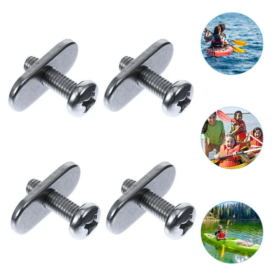 Masteelf 1 Set New Kayak Canoe Screws Track Nuts Set Stainless Steel Kayak Accessories