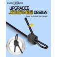 thumbnail image 2 of Cuerda elástica tipo bungee de 8 piezas LuckyStraps de 48" ajustable con ganchos negros, 2 of 7