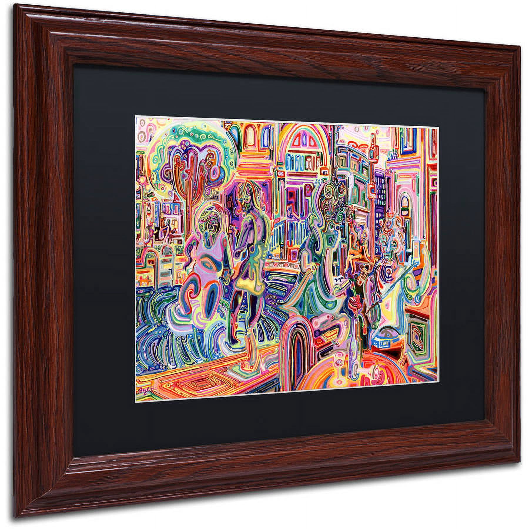 Trademark Fine Art "Cells" Canvas Art by Josh Byer, Black Matte, Wood Frame