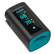 LIVIN Fingertip Pulse Oximeter, Blood Oxygen Saturation Monitor, Heart Rate and SpO2 Level Monitor, Accuracy & Pulse Rhythm Analysis
