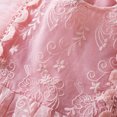 thumbnail image 7 of Girls Lace Dress 7-8 Floral Embroidered Flutter Sleeve Fashion Tulle Ruffle Dresses Cute Size 7 Girl Clothes, Pink, 5-6 Years, 7 of 7