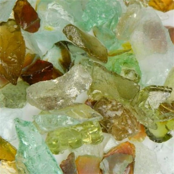 American Specialty Glass LJEWELMS-3 Recycled Chunky Glass, Jewel Mix - Small - 0.25-0.5 in. - 3 lbs
