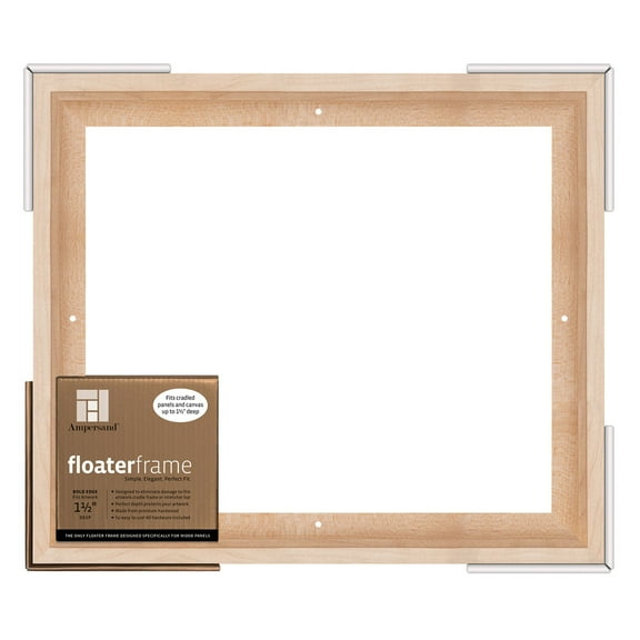 Ampersand Art Floaterframe, Bold Edge, 1-1/2", 11" x 14", Maple