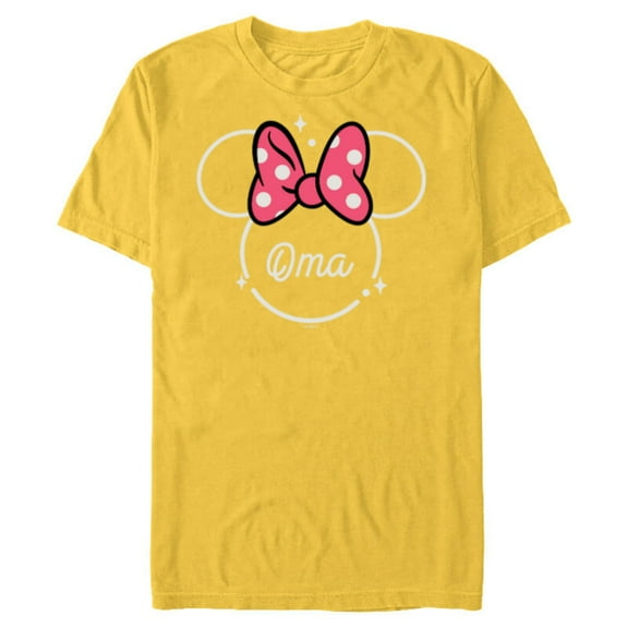 Disney Minnie Mouse Oma Grandma Head Icon Magic Mother’s Day - Short Sleeve Blended T-Shirt for Adults - Customized-Yellow