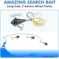 thumbnail image 4 of TRUSCEND Vibespinner Lures with BKK Hooks – Easy Catch: 4 Actions (Vibrate/Swim/Flash/Jig) for More Bites, Longer Cast Search Bait – Jigs for Bass, Crappie, Trout– Ideal for Family Fishing, 4 of 8