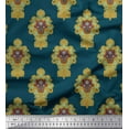 thumbnail image 1 of Soimoi Blue Cotton Duck Fabric Floral Damask Print Fabric by the Yard 42 Inch Wide, 1 of 3