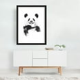 thumbnail image 6 of Funny Panda - Illustration Humor Animal Wildlife Pop Art Modern Art Sketch Black Framed Wall Art Print 9 x 12 inches, 6 of 7