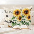 thumbnail image 3 of Sunflower Butterfly Pillow Covers 2 Pack You Are My Sun Shine Pillowcase Waterproof Outdoor Throw Pillow Cover for Patio Garden Square Cushion 18”x18”, 3 of 9