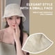 thumbnail image 5 of Sombrero de pescador de malla transpirable para mujer, con encaje hueco fino, circunferencia de sombrero de 56-58 cm, para verano, 5 of 6