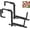 Black, variant on Y&M 2 Pcs Deck Railing Adjustable Planter Box Brackets (6 to 12.5 in), Universal Window Box Brackets, Heavy Duty Iron Flower Box Wall Mounting Hooks for Balcony, Fences, Patio, and Garden - Black