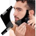 thumbnail image 3 of Beard Shaping Tool, Beard Lineup Tool with Inbuilt Comb, Beard Stencil Beard Template for Men, Curve Step Cut Beard Shaper for Line Up & Edging, 3 of 8