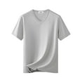thumbnail image 2 of yillto Mens V Neck Shirts Lightweight Loose Short Sleeve Tshirts for Workout Athletic Plain Breathable Tees, 2 of 7