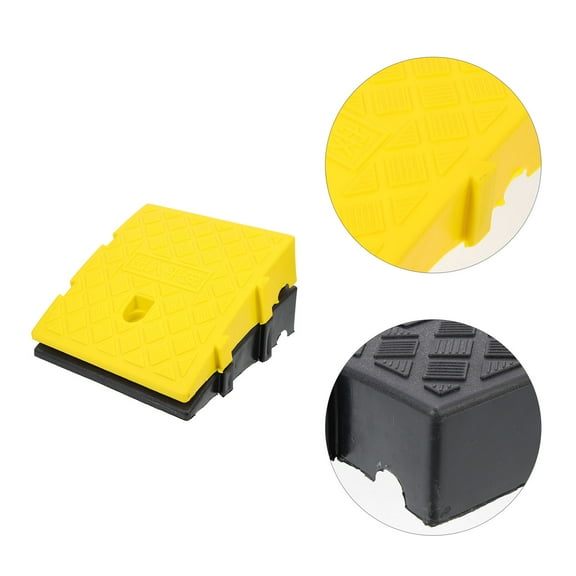 Soimiss 2Pcs Heavy Duty Plastic Slope Ramp for Outdoor Use Compressible Wheelchair Ramp