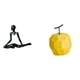 thumbnail image 1 of Escultura de fruta de con pensador abstracto creativo, figura decorativa única, adorno geométrico, estatua de mesa coleccionable para entrad, 1 of 8