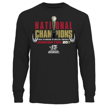 Alabama Crimson Tide College Football Playoff 2017 National Champions Trophy Long Sleeve T-Shirt -
