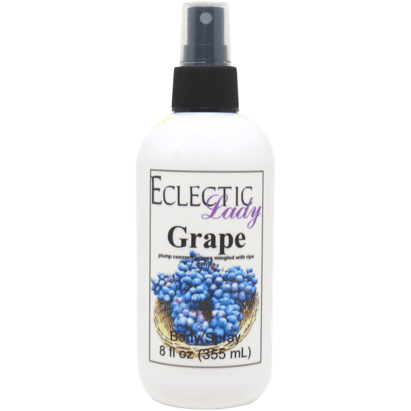 Grape Body Spray, Eclectic Lady, Hydrating Mist, Unisex, 8 oz