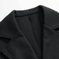 thumbnail image 6 of Ahabrexf Trench Coat Men, Double Breasted Everyday Wool Lapel Single Tone Coat, 6 of 8