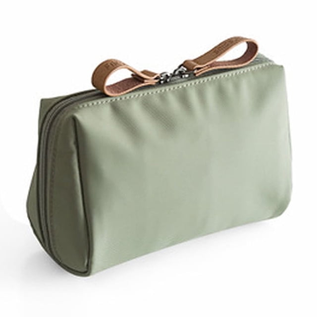 relayinert Solid Color Cosmetic Bag Makeup Case Waterproof Pouch Travel Fashion Large Capacity Handbag Multifunctional for S/Green