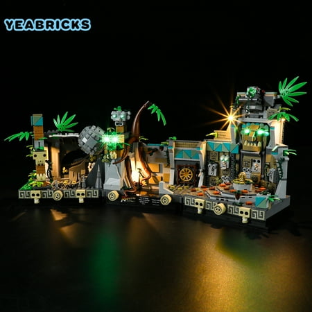 YEABRICKS LED Lighting Kit Compatible with LEGO Indiana Jones Temple of the Golden Idol 77015 Building Toy Set(Not Include the Model)