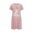 thumbnail image 2 of WJHWSX Womens Nightgown,Nightgowns for Women,Breathable,Slip-On,Printed,Pink,2XL(US:12), 2 of 5