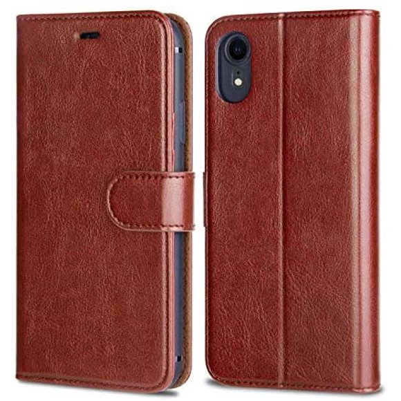 Vultic Portefeuille en Cuir iPhone XS/iPhone X Cas, Folio Flip Kickstand TPU [Fermeture Magnétique] Antichoc Carte Multiple