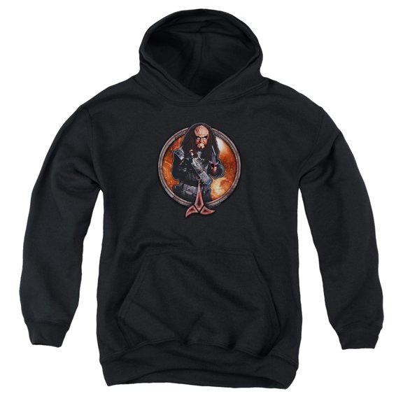 Star Trek/gowron-youth Pull-over Hoodie-black-sm
