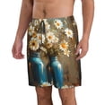 thumbnail image 2 of Balery Rustic Daisy Mason Jars Traje de Baño Estilo Hawaiano para Hombre, Shorts de Secado Rápido con Bolsillos-X-Large, 2 of 6