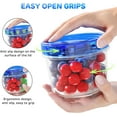 thumbnail image 4 of Freezer Storage Containers, [6 Pack-24 Oz] Airtight Plastic Food Storage Containers with Twist Top Lids, Soup, Meal Prep | BPA Free | Stackable | Leakproof | Microwave/Dishwasher Safe, 4 of 6