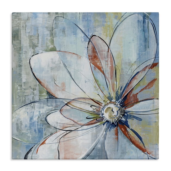 Stupell Industries Contemporary Modern Collaged Flower Canvas Art, 30 x 30, by Max Maxx