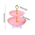 thumbnail image 3 of Weloille 2-Tier Fruit Plate with Base, Food Grade Snack Serving Tray, Stable Structure Storage Rack for Fruits Snacks Candies Desserts Living Room Kitchen Party, 3 of 6
