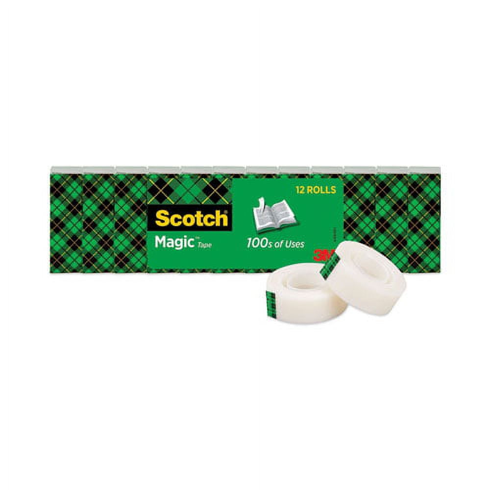 Magic Tape Value Pack, 1" Core, 0.75" X 83.33 Ft, Clear, 12/pack | Bundle of 10 Packs