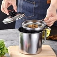 thumbnail image 6 of 44oz Stainless Steel Oil Filter Pot - Kitchen Large Capacity Versatile Oil Strainer Vessel and Bacon Grease Saver for Cooking Grease, 6 of 11