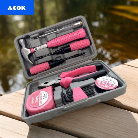 13Pcs Household Toolbox Set, Complete Hardware Kit with Allen Wrenches, Screwdrivers & Pliers, All-in-One Home Maintenance Tool Set for Daily Repair
