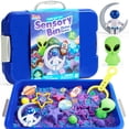 thumbnail image 1 of Sensory Bin Klever equipa el espacio exterior con un alienígena que brilla en la oscuridad, 1 of 8