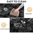 thumbnail image 4 of Fluffy Carpet for Living Room, Furry Carpet for Teen, Shaggy Rug for Nursery Room, Black Grey Fuzzy Plush Rug for Dorm 6x9 Feet, 4 of 8