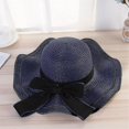 thumbnail image 1 of Sombrero de paja de playa para mujer, sombrilla de Jazz, sombrero Fedora de Panamá, gorra de gángster LingWen 8390615293365, 1 of 1