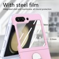 thumbnail image 4 of Allytechgroup for Samsung Galaxy Z Flip 7 Case with Ring Holder Stand & Screen Protector, Morandi Colored Case Shockproof Bumper Slim Cover for Samsung Galaxy Z Flip 7 Women Men, Pink, 4 of 11