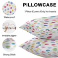 thumbnail image 5 of Lumbar Pillow Covers 20x12 Inch Set of 2, Colorful Polka Dot Waterproof Outdoor Pillow Covers, Rainbow Polka Dot Watercolor Decorative Cushion Pillowcases for Couch, Sofa, Bed, Garden, Patio, 5 of 9