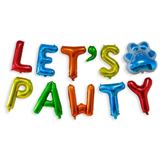 Way To Celebrate Rainbow Foil Congrats Air Filled Balloon Banner Kit