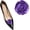 Purple,Rose, variant on Elegant Detachable Shoe Flower Rose Flower Shoe Clips Silk Shoe Embellishment for High Heels Accessories 1 Pair