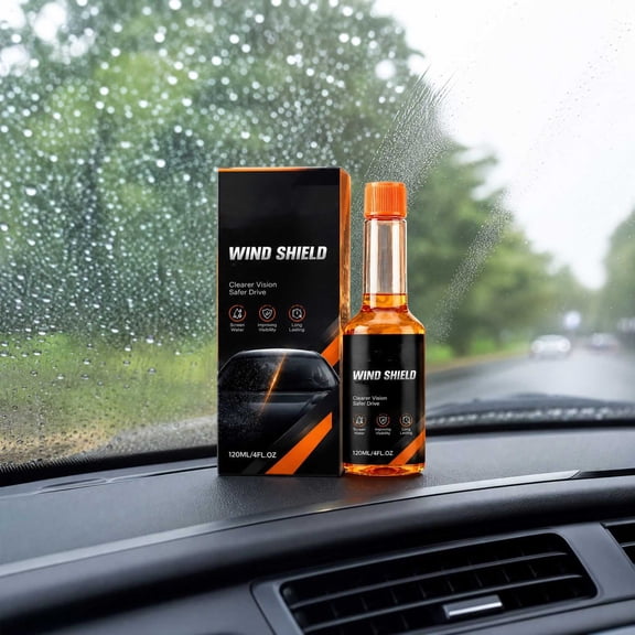 Windshield Washer Fluid Concentrate Glass Cleaner Rain Repellent Bug Sap Road Grime Streak Free Car Window Cleaning for Daily Driving 4.1 fl oz