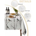 thumbnail image 2 of Vintage Botanical Table Cloth, Birds Branch Watercolor Floral Waterproof Tablecloth for Square Tables, Reusable Washable Fabric Table Cover for Restaurant Kitchen Dining Tables 60"x60", 2 of 6