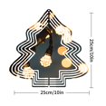 thumbnail image 3 of Stylish Metal Hanging Christmas Tree Wind Spinner - Modern Design for Festive Yard & Garden Decor Perfect Holiday Decoration, 3 of 7