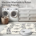 thumbnail image 5 of ODIKA 2'x3' Machine Washable Non-Slip Area Rug, Musical Notes Symphony Score Sheet Design Decorative Floor High Traffic Rug, Black, 545086, 5 of 5
