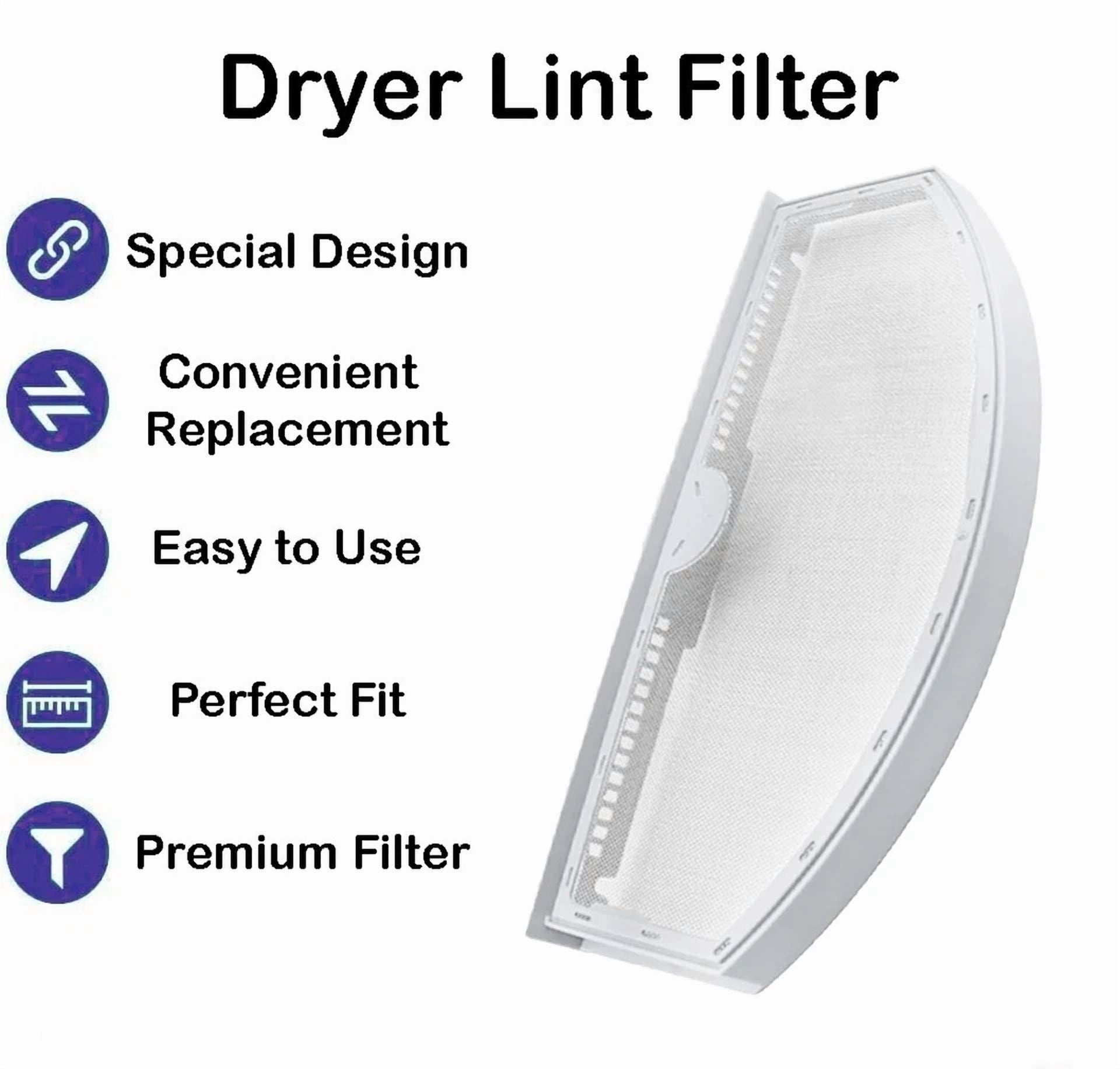 CIRCLE- Dryer Lint Filter For Hotpoint Htx24Eask0Ww Htx24Gask0Ws We03X23881